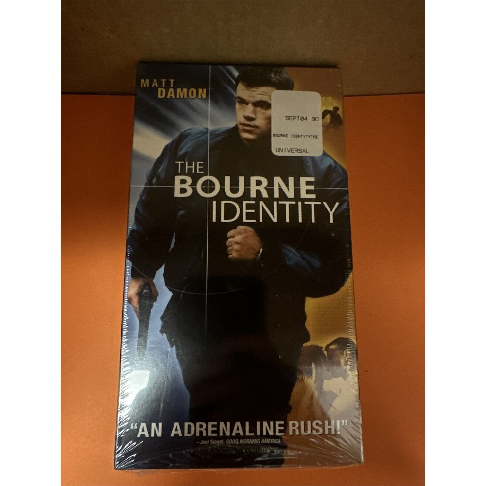 The Bourne Identity (VHS, 2003) Matt Damon - "An Adrenaline Rush" -  New, Sealed